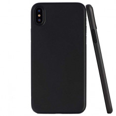 Husa Spate Upzz Ultra Slim iPhone Xs Max Negru Silicon Matte foto