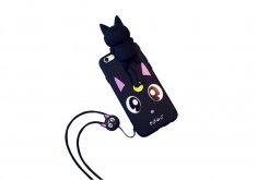 Husa 3d Cute Upzz Sailor Moon Black iPhone 6 6s foto