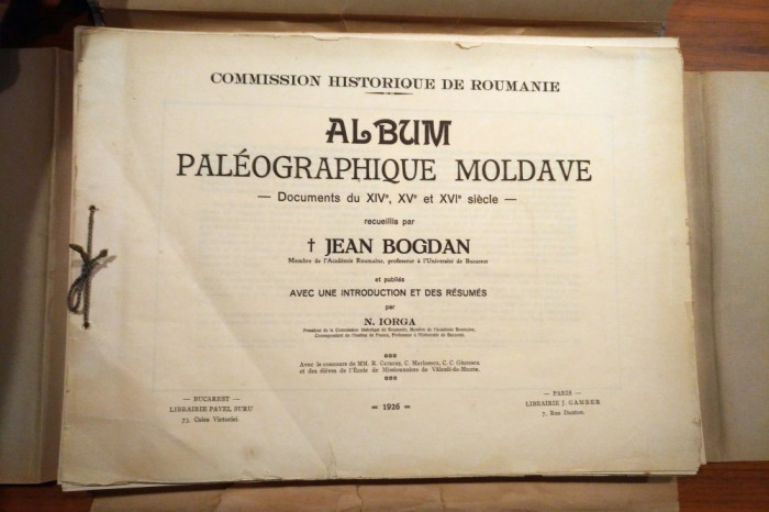 Nicoale Iorga - Album paleographique Moldave (paleografic) Jean Bogdan
