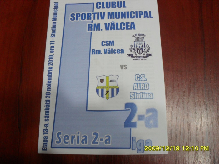 program CSM RM. VALCEA - Alro Slatina