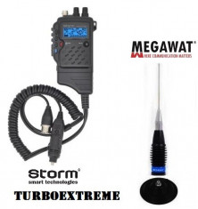 Kit Statie CB Storm TurboExtreme ASQ Power 4-15W cu Antena CB Megawat ML145 foto