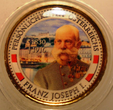 5.333 AUSTRIA PERSONALITATI FRANZ JOSEPH 50 EURO CENT 2011 COLOR foto