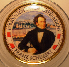 5.329 AUSTRIA PERSONALITATI FRANZ SCHUBERT 50 EURO CENT 2011 COLOR foto