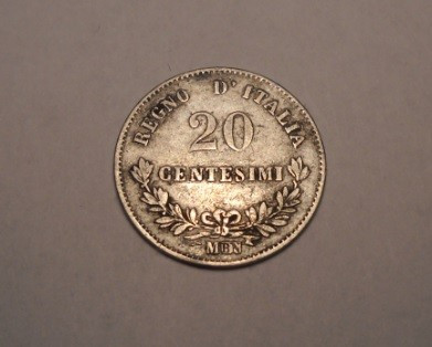 Italia 20 Centesimi 1863