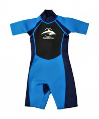 Konfidence - Costum inot din neopren pentru copii Shorty Wetsuit blue 5-6 ani foto