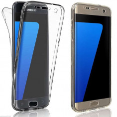 Husa 360 Grade Full Cover Silicon Samsung S6 Edge Transparenta foto