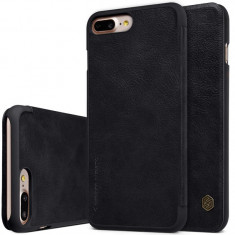 Husa iPhone 7 Plus Nillkin Qin Flip Cover Piele Black foto