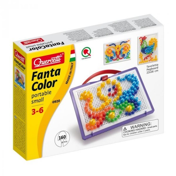 Joc Creativ Fanta Color Portabil Quercetti Creatie Imagini Mozaic 160 Piese Joc Creativ Fanta Color Portabil Quercetti Creatie Imagini Mozaic 160 Piese
