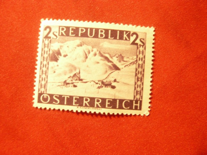 Timbru 2 sh.violet Austria - Peisaje-1947
