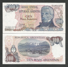 ARGENTINA 100 PESOS 1983 UNC [1] P-315a.1 - serie B , necirculata foto