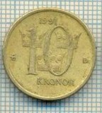11693 MONEDA- SUEDIA - 10 KRONOR -ANUL 1991- MEDAL -STAREA CARE SE VEDE