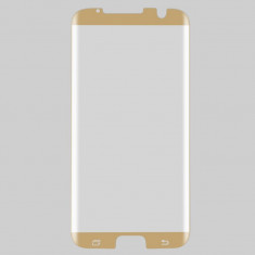 Folie Sticla Securizata 9h Samsung S7 Edge Full Cover Gold Small foto