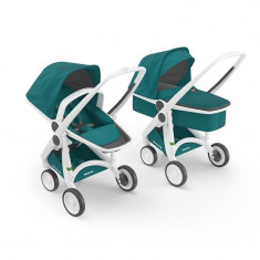 Carucior 2 In 1 Greentom 100% Ecologic White Teal foto