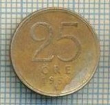 11695 MONEDA- SUEDIA - 25 ORE -ANUL 1950- ARGINT 0,400 -STAREA CARE SE VEDE
