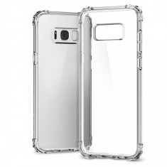 Husa Anti-shock Tpu Silicon Crystal Clear Upzz Samsung S8 Transparenta Plus Folie Silicon Full Cover Marca Upzz Itelmobile foto