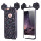 Husa Lux 3d Fashion Glitter Ears iPhone 7 Plus Black