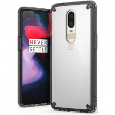 Husa Premium Ringke Spate Fusion Pentru Oneplus 6 Smoke Transparenta foto