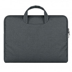Husa Geanta Upzz Tech-protect Briefcase Macbook 12 Air 11 Dark Grey foto