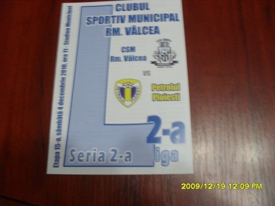program CSM Rm. Valcea - Petrolul Pl. foto