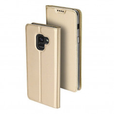 Husa Flip Cover Premium Duxducis Skinpro Samsung A6 2018 Gold foto