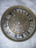 Cadran ceas de perete/pendul antic/epoca(bronz-alama)limbile aferente,Tp.GRATUIT