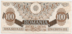 ROMANIA 100 LEI 5 DECEMBRIE 1947 XF foto