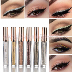 Eyeliner Colorat Rezistent la Transfer GlitterLine - set 6 bucati foto