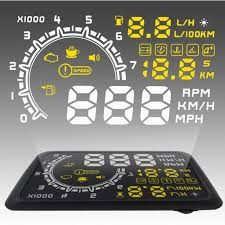 hud head up display lcd proiector ecran afisaj 5.5&amp;quot; inch interfata obd2 masina foto