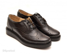 Pantofi dama negri casual-eleganti din piele naturala - LICHIDARE STOC 37, 38 foto