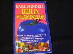 BIBLIA VITAMINELOR-EARL MINDEL-METODE-MEDICINA TRADITIONALA-279 PG- foto