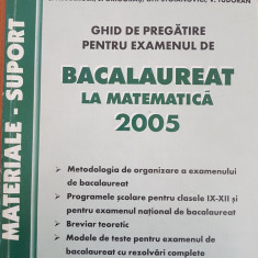 GHID DE PREGATIRE PENTRU EXAMENUL DE BACALAUREAT LA MATEMATICA 2005 - Savu