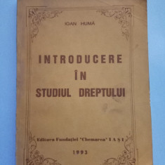 Introducere In Studiul Dreptului - Ioan Huma 1993