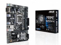 Placa de baza ASUS Socket LGA1151, PRIME B250M-K, 2*DDR4 2400/2133MHz, DVI/RGB, 1*PCIe 3.0/2.0 x16(@ x16 mode), 2*PCIe 3.0/2.0 x1, 2*PCI bulk foto