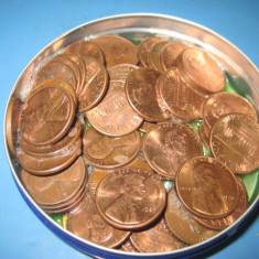 Set 61 buc. 1 Cent USA-1980-2000 bronz stare buna.