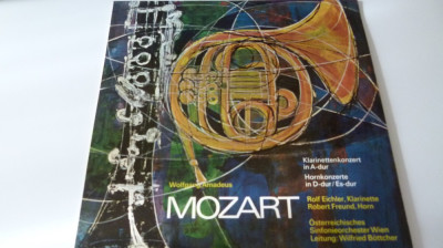 mozart- horn, klarinetten konzerte - wien syorch. -vinyl foto