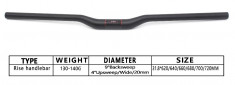 Ghidon carbon NOU ud Rise 2cm lungime 720 sau 760 mm nou 135 grame mtb 31.8 foto