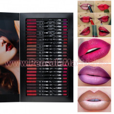 Set Creion Contur Buze 24 culori Madness Lips Kiss Beauty foto