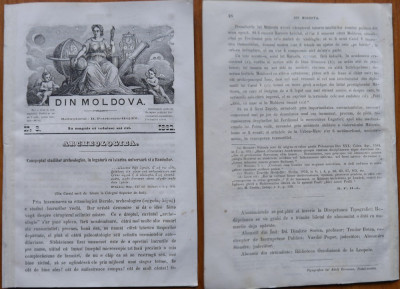 Revista Din Moldova , redactor Petriceicu Hasdeu , Iasi , 1862 , an 1 , nr. 3 foto