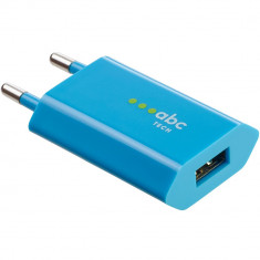 Incarcator de retea cu un port USB 5V/1A Albastru foto