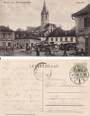 Sibiu - Saggasse-piata, rara foto