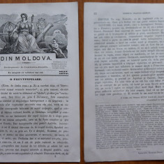 Revista Din Moldova ( Lumina ) , Petriceicu Hasdeu , Iasi , 1863 , an 1 , nr. 8