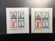 1949 Germania, Zona franceza,Baden, blocurile 1A si 1B, MNH foto