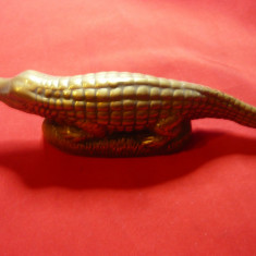 Statueta bronz - Crocodil , L= 13,3 cm