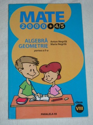 myh 26s - CULEGERE MATEMATICA - ALGEBRA -GEOMETRIE - CLS 8 - PARTEA II - ED 2004 foto
