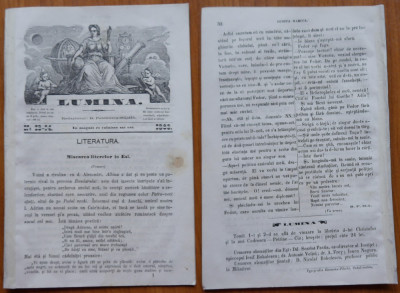 Revista Din Moldova ( Lumina ) , B. P. Hasdeu , Iasi , 1863 , an 1 , nr. 13-14 foto