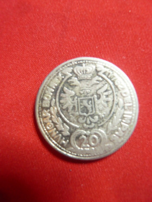 Jeton Austro-Ungaria 20 kr 1762 ,metal ,d= 2,3 cm foto