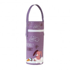 Termos pentru biberoane 330 ml BabyOno Friendly Bunny 604, Mov foto