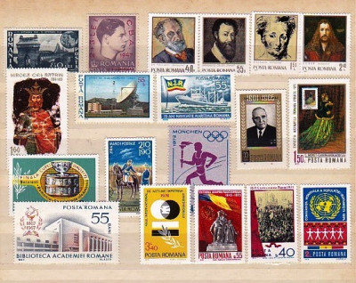 ROMANIA &amp;ndash; PICTURA, ANIVERSARI, SPORT. SERII MNH, J84-86 foto