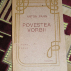 myh 524 - POVESTEA VORBII - ANTON PANN - ED 1991