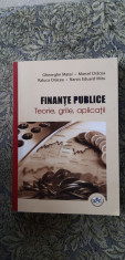FINANTE PUBLICE TEORIE GRILE APLICATII - MATEI DRACEA ,MITU . foto